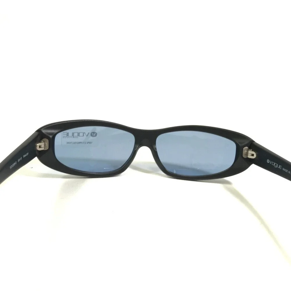 Vogue Sunglasses VO2209-S W44/S4 Black Rectangular Frames with Blue Lenses